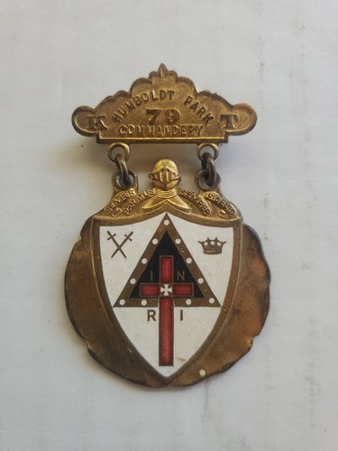 Antique knights templar medal - antique,