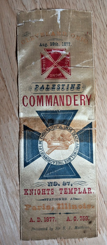 1877 mason knights templar - 1877,